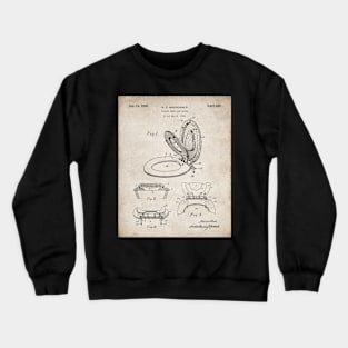 Toilet Seat Patent - Bathroom Art - Antique Crewneck Sweatshirt